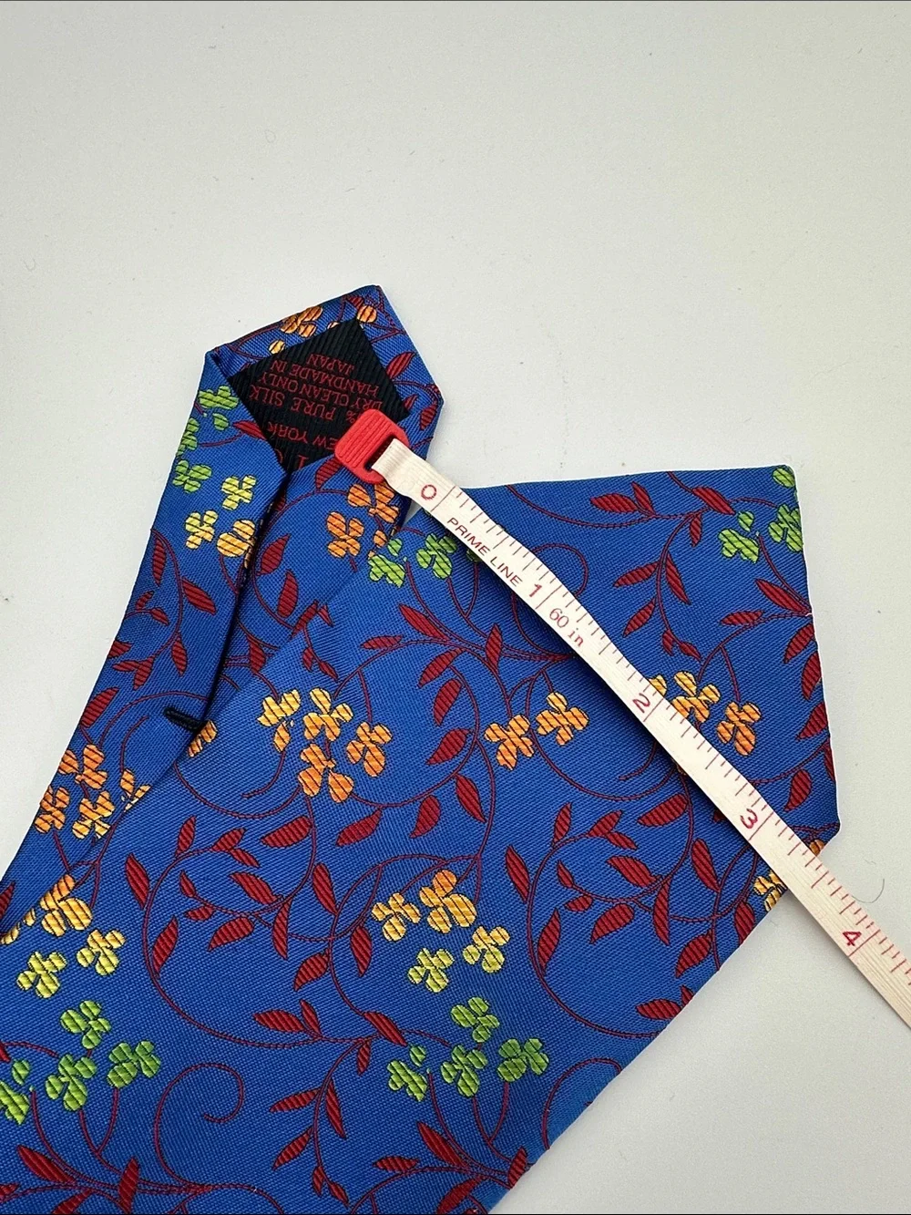 Seigo Katsuragawa NY Limited Edition Silk floral Tie Royal Blue